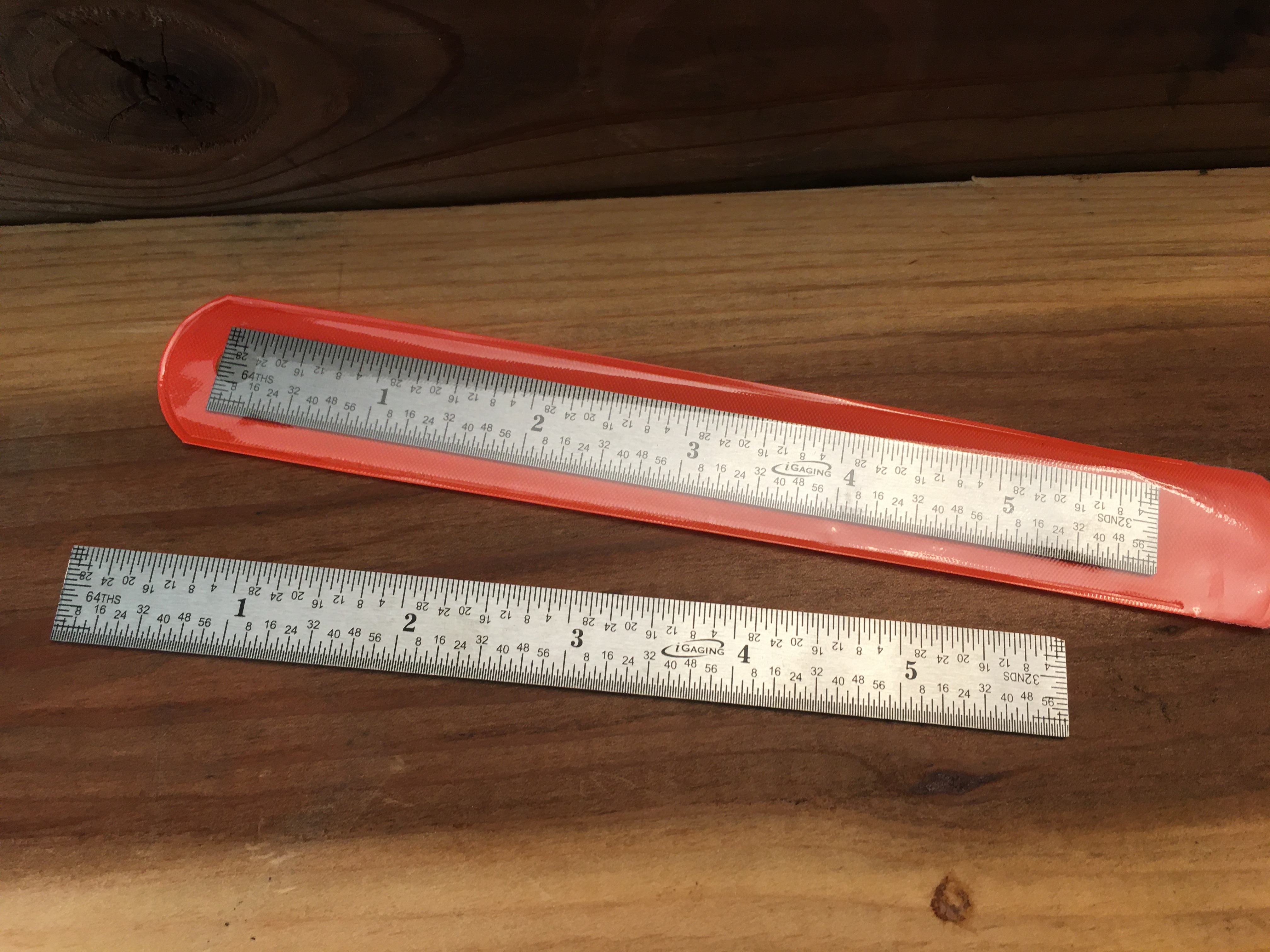 iGAGING 6 Flexible Stainless Standard and Metric Ruler with cork backing.  