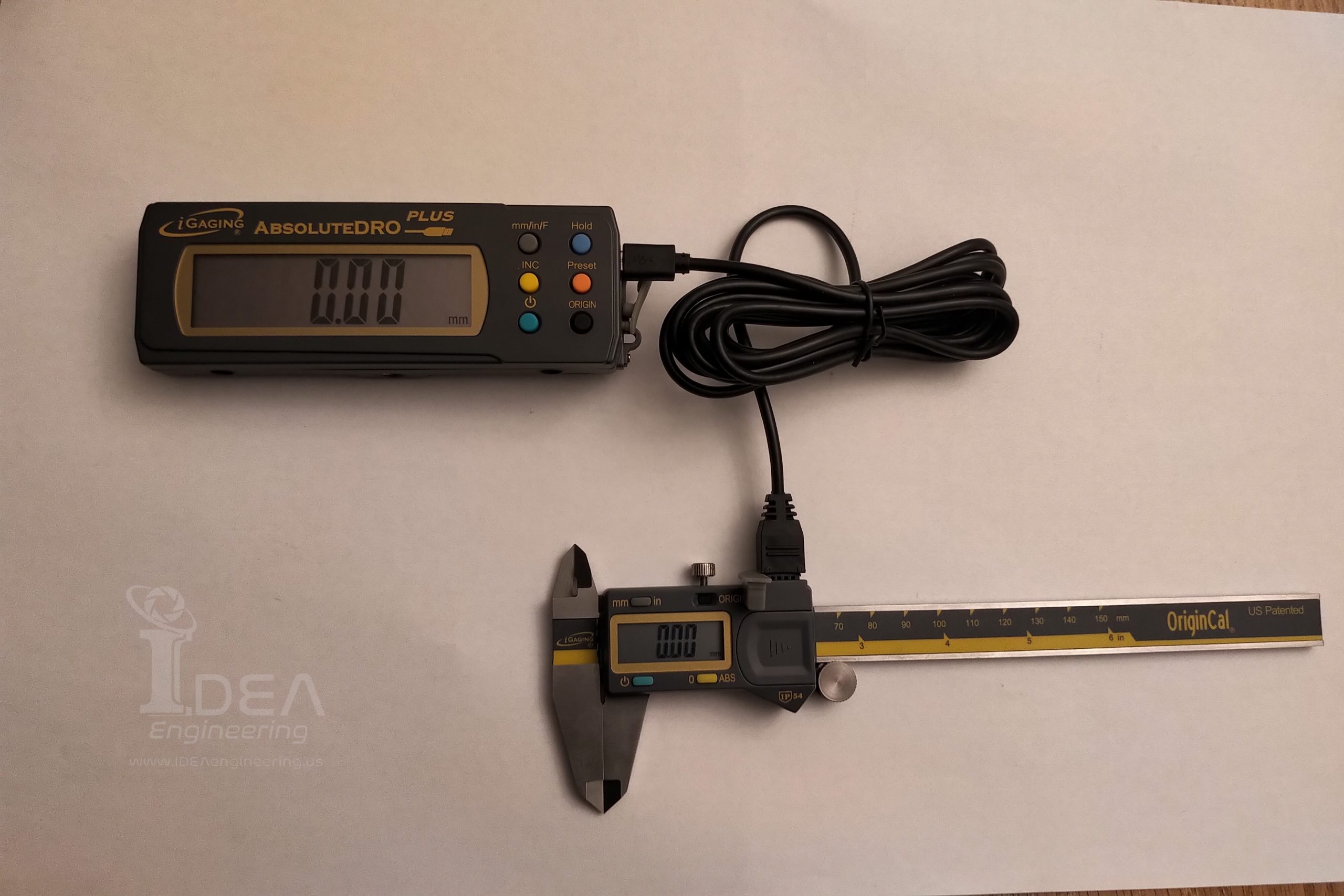 iGaging Absolute DRO Digital Readout for use with absolute origin digital calipers and replacement readout for 35-8XX DRO's