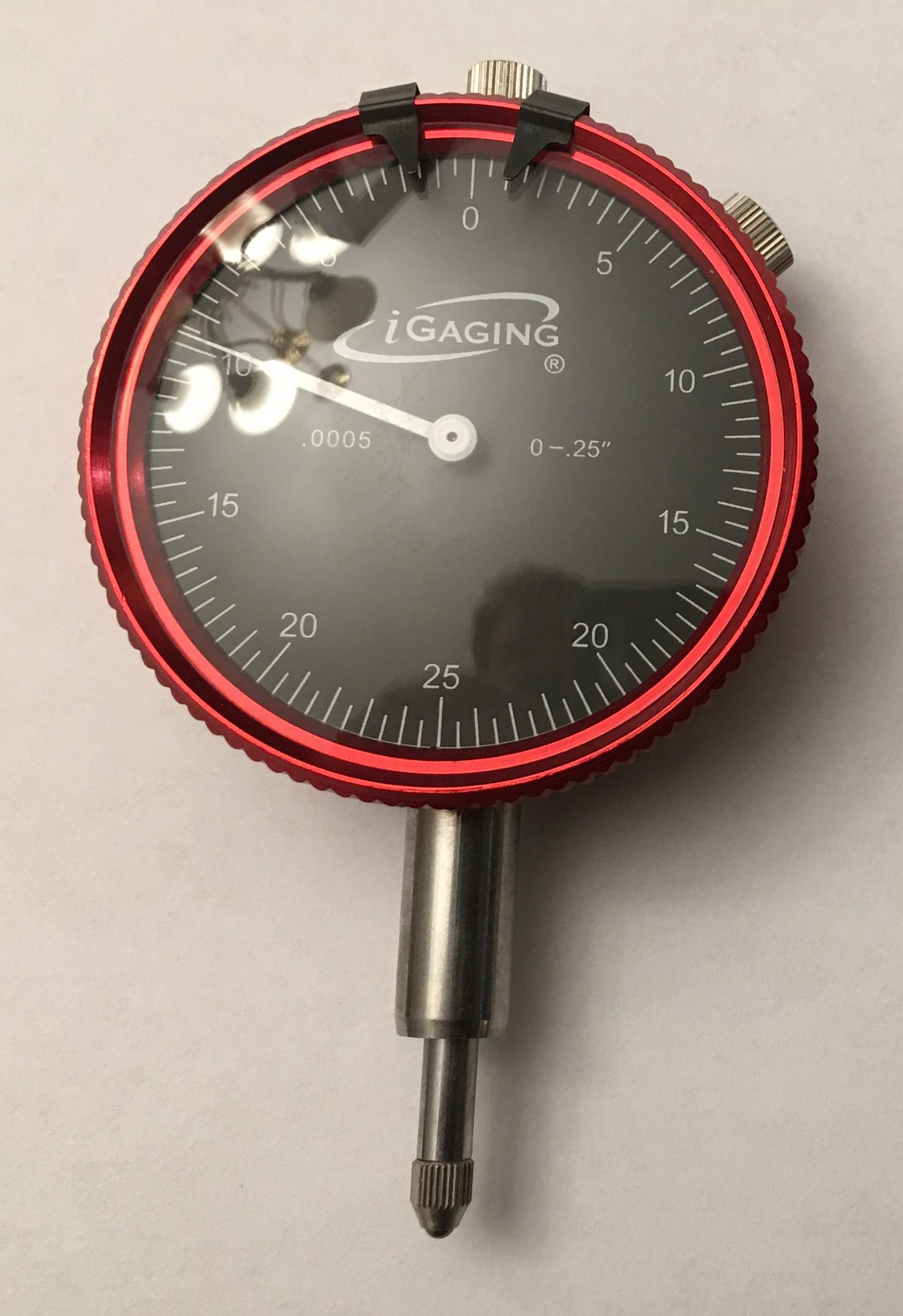 iGaging Dial Test Indicator Gauge with .25" Travel and Accuracy to .0005"