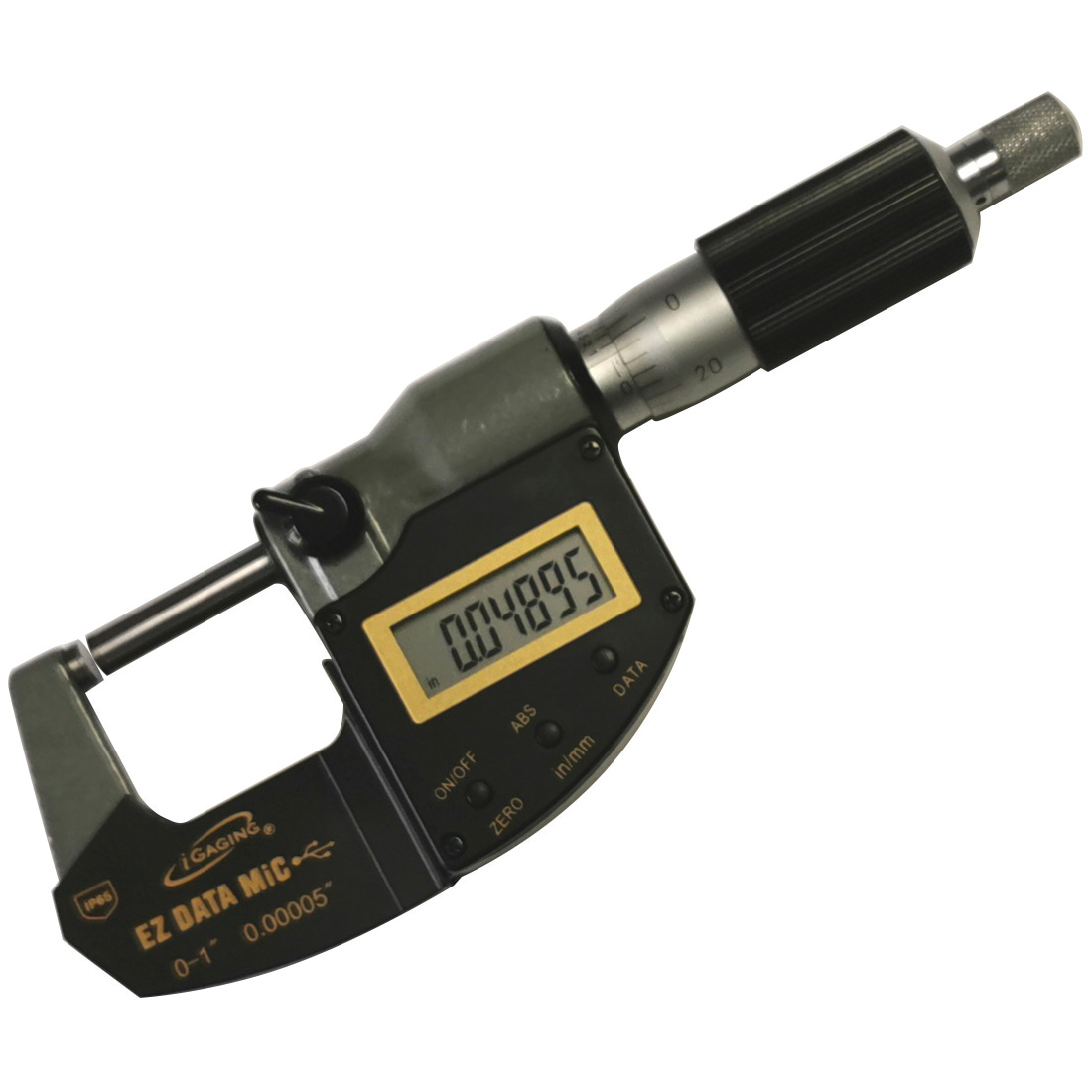 iGaging 0-1" iP65 EZ Data Twin-Force Digital Micrometer
