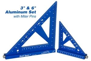 iGaging 3" and 6" 2 Piece Bench Square Set Anodized Aluminum