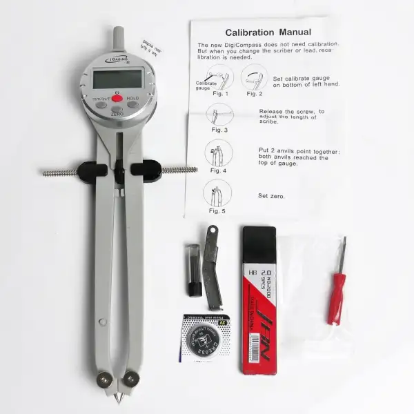 iGAGING 8" Poly DigiCompass + Divider Precision Drawing Instrument 35-CD26